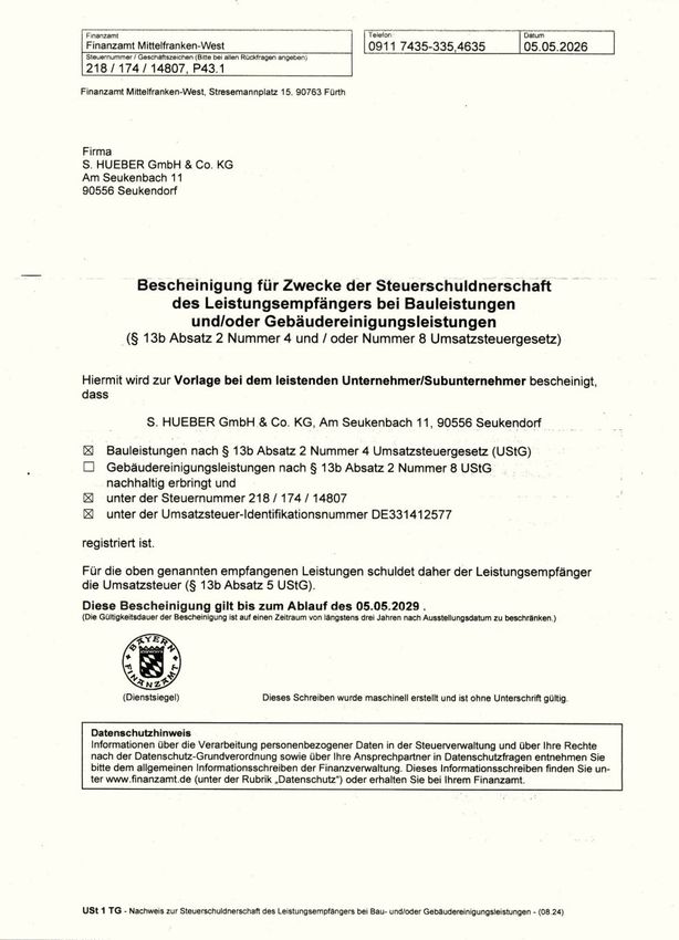 Steuerschuldbescheinigung 2029